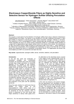Electrospun Copper(II)oxide Fibers as Highly Sensitive and