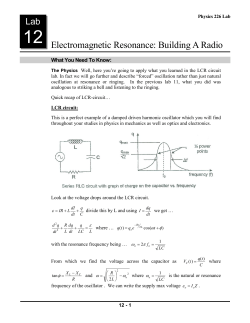 Electromagnetic Resonance: Building A Radio