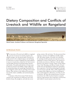 Dietary Composition and Conflicts of Livestock and Wildlife on