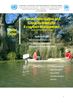 Climate Information Needs - The Macaulay Land Use Research