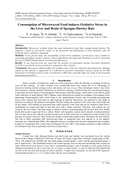 Consumption of Microwaved Food induces
