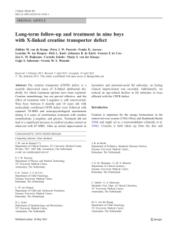 Long-term follow-up and treatment in nine boys with X