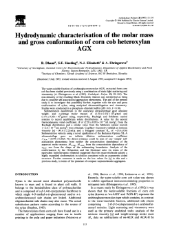 Hydrodynamic characterisation of the molar mass and gross