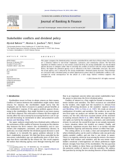 Stakeholder conflicts and dividend policy