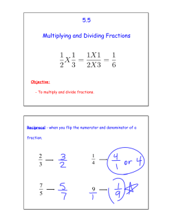 5.5 Multiplying and Dividing Fractions
