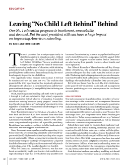 Leaving &ldquo;No Child Left Behind&rdquo; Behind
