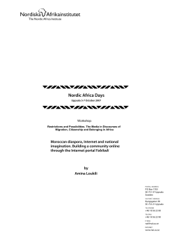 Moroccan diaspora, Internet and national imagination