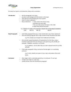 Essay Organization File