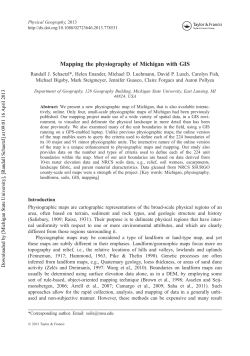 Mapping the physiography of Michigan with GIS