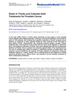 Rubin H. Flocks and Colloidal Gold Treatments for