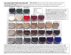 Aero Velvet Feather&trade;Nylon Flock Colors 2014