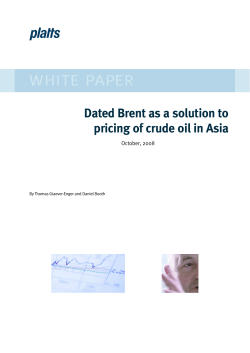 Dated Brent as a solution to pricing of crude oil in Asia