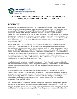 a pennsylvania framework of actions for methane reductions from