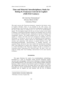 Time and Material. Interdisciplinary Study for Dating St. Francesco