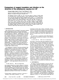 Comparison of reagent translation and vibration on the dynamics of