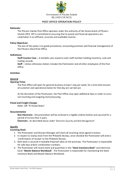 post office operation policy