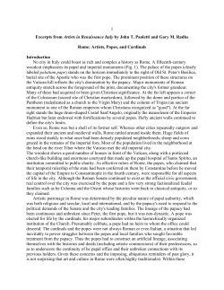 1 Excerpts from Artists in Renaissance Italy by John T. Paoletti and
