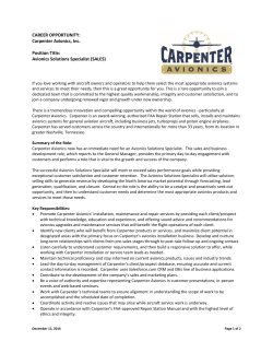 Avionics Sales Job Description