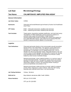 Chlamydia/GC Amplified RNA Assay