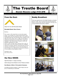 July 2009 - Sinclair Masonic Lodge No. 154