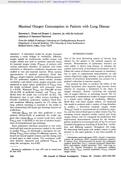 Maximal Oxygen Consumption in Patients with Lung Disease