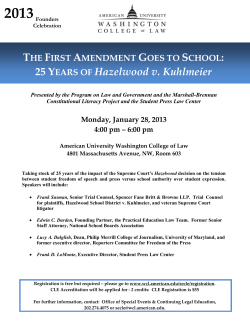 25 YEARS OF Hazelwood v. Kuhlmeier