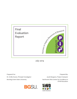 Pi r2 Evaluation Report 2014 - Bowling Green State University