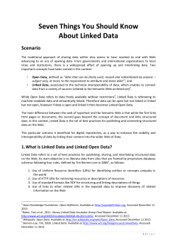 1. What is Linked Data and Linked Open Data?