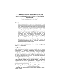 A Comparative Review of Traditional and New Public Administration