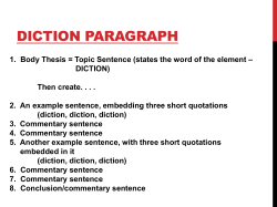 Diction - PowerPoint diction_paragraph_style_analysis