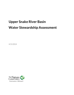 Upper Snake River Basin Water Stewardship Assessment
