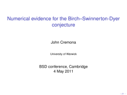 Numerical evidence for the Birch&ndash;Swinnerton