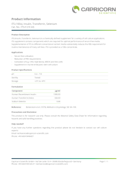 Product Info_ITS-H - Capricorn Scientific