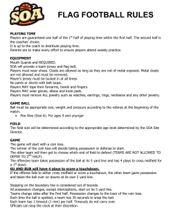 FLAG FOOTBALL RULES