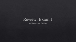 Review: Exam 1 - HCC Learning Web