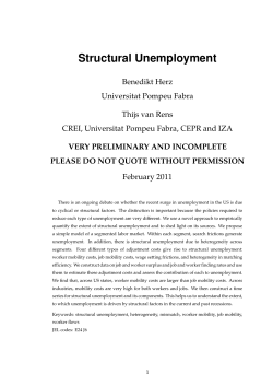 Structural Unemployment - Society for Economic Dynamics