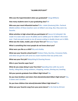 ALUMNI SPOTLIGHT - Gilbert Education Foundation