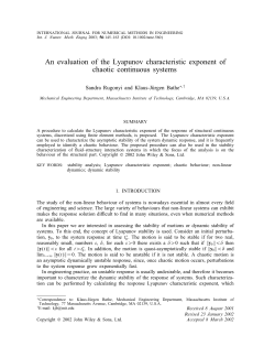 An evaluation of the Lyapunov characteristic exponent of