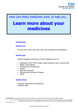 Learn more about your medicines