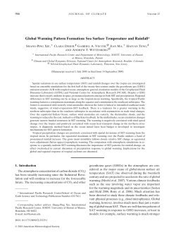 Global Warming Pattern Formation: Sea Surface Temperature
