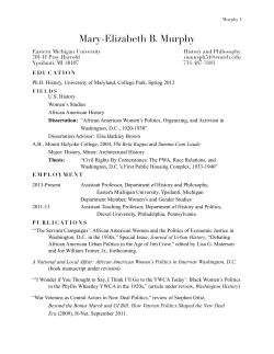 murphy updated cv - Eastern Michigan University