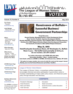 The League of Women Voters Renaissance of Buffalo&mdash; Successful