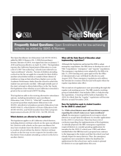 Open Enrollment Act Information