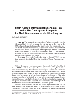 North Korea`s International Economic Ties in the