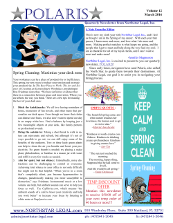 Polaris Newsletter