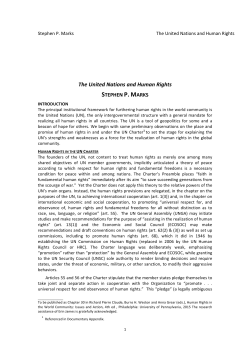 The United Nations and Human Rights