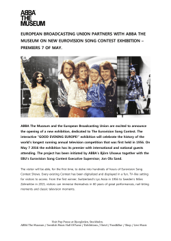 european broadcasting union partners with abba the museum on