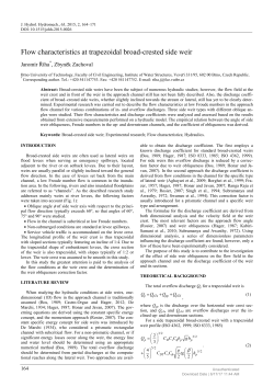 Flow characteristics at trapezoidal broad