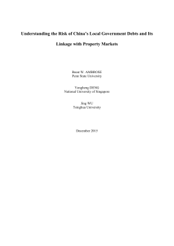 Understanding the Risk of China`s Local Government Debts and Its