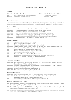 Curriculum Vitae